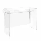 Modern desk in transparent plexiglass produced in Italy, Barga Viadurini