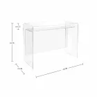 Modern desk in transparent plexiglass produced in Italy, Barga Viadurini