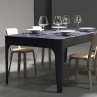 Desk / table rectangular dining, modern design, Merlot Viadurini