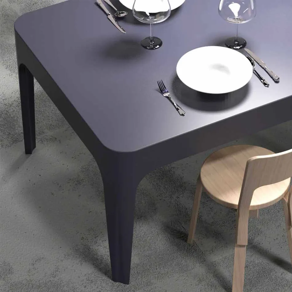 Desk / table rectangular dining, modern design, Merlot Viadurini