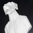 White handcrafted ceramic sculpture 100% Made in Italy Fabas 1 Viadurini