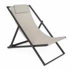 Outdoor Deckchair in Aluminum with Seat in Textilene, 4 Pieces - Kailua Viadurini