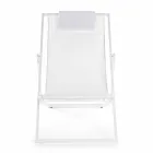 Outdoor Deckchair in Aluminum with Seat in Textilene, 4 Pieces - Kailua Viadurini