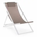 Outdoor Deckchair in Aluminum with Seat in Textilene, 4 Pieces - Kailua Viadurini