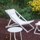 Garden Lounger in Painted Aluminum and Textilene, 2 Pieces - Jhonathan Viadurini