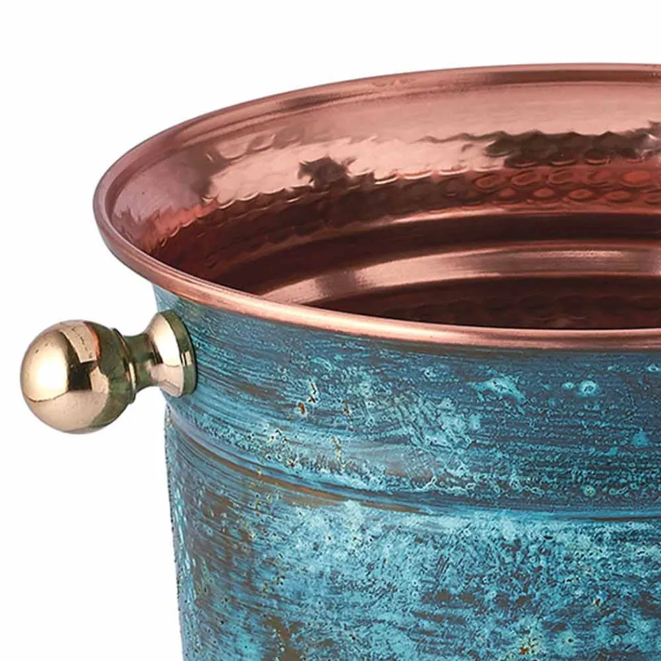 Ice Bucket Wine Design in Polished Copper or Green 20 cm - Gennarino Viadurini