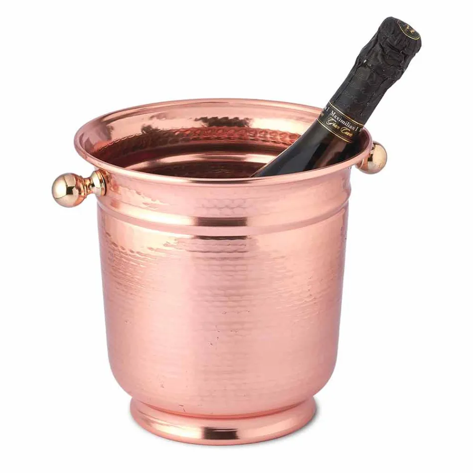 Ice Bucket Wine Design in Polished Copper or Green 20 cm - Gennarino Viadurini