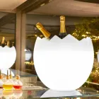 Ice bucket Kalimera Slide white bright made in Italy Viadurini