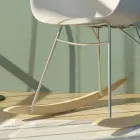 Rocking Chair for Living Room in Metal and Polypropylene, 2 Pieces - Lorena Viadurini