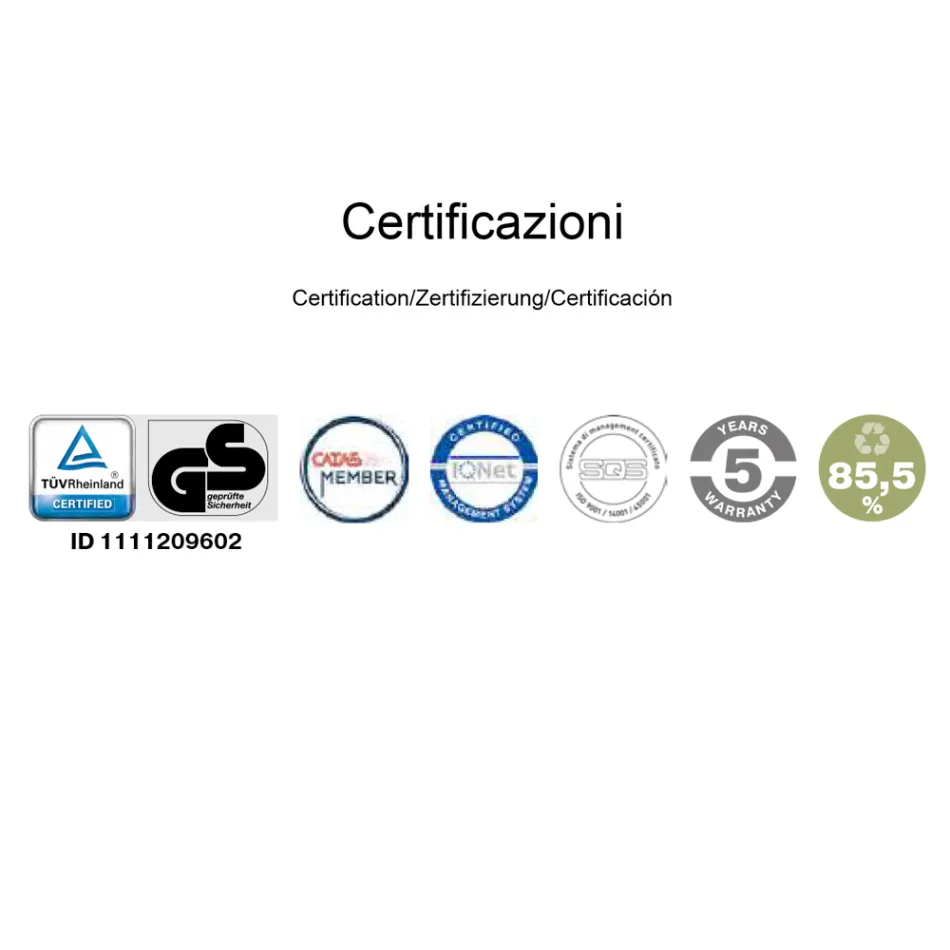 High Office Chair with Wheels and Ergonomic and Swivel Cushion - Filanna Viadurini