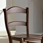 Classic Kitchen Chair in Real Straw and Wood Italian Design - Monika Viadurini
