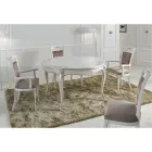 Classic Upholstered Chair in Walnut or White Wood Made in Italy - Caligola Viadurini