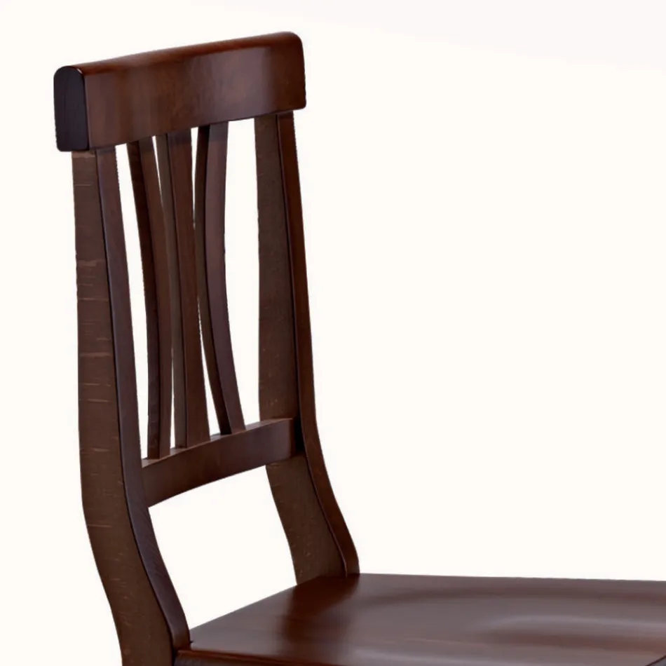 Classic Chair in Solid Beech Wood Design Made in Italy - Claudie Viadurini