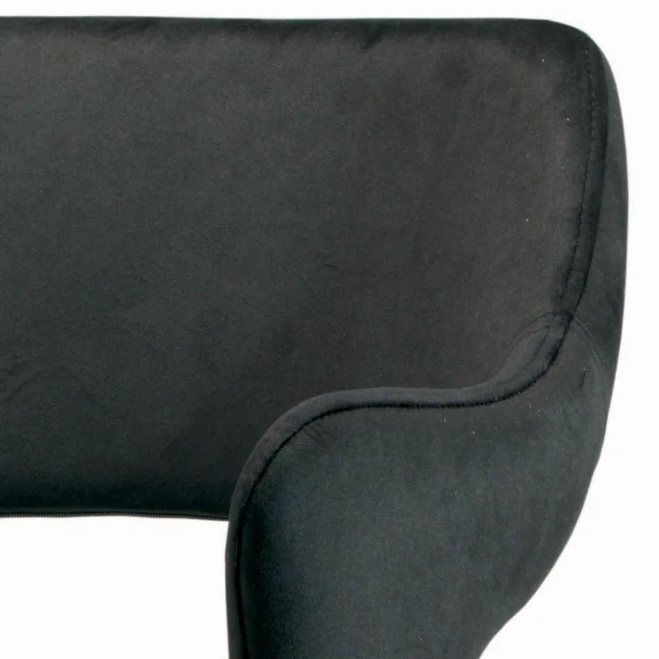 Chair with Armrests Fully Upholstered and Steel Legs - Ravenna Viadurini