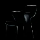 Chair with Armrests Fully Upholstered and Steel Legs - Ravenna Viadurini