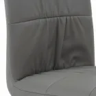 Chair with Lacquered Steel Legs and Upholstered Seat Made in Italy - Brescia Viadurini