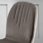 Chair with Monocoque Fabric Seat and Wooden Legs Made in Italy - Nezoku Viadurini