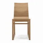 Chair with Ash Structure and Oak Shell Made in Italy - Emilia Viadurini