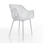 Kitchen Chair in Matt Polypropylene with Steel Legs 4 Pieces - Beyonce Viadurini