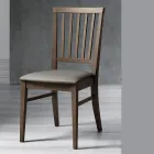 Kitchen Chair Solid Beech Wood and Ecoleather Italian Design - Rosita Viadurini