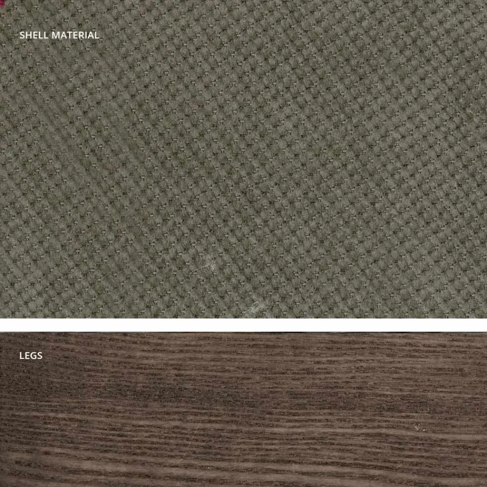 Design kitchen chair in wood and fabric made in Italy, Egizia Viadurini