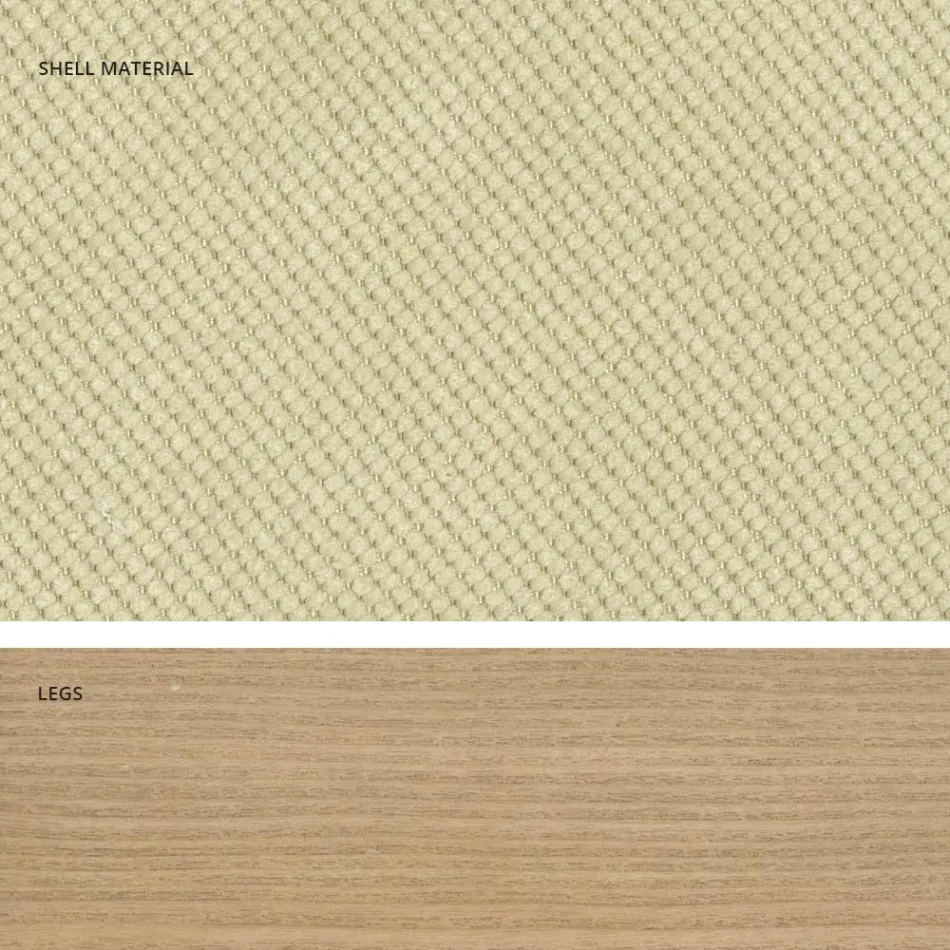 Design kitchen chair in wood and fabric made in Italy, Egizia Viadurini