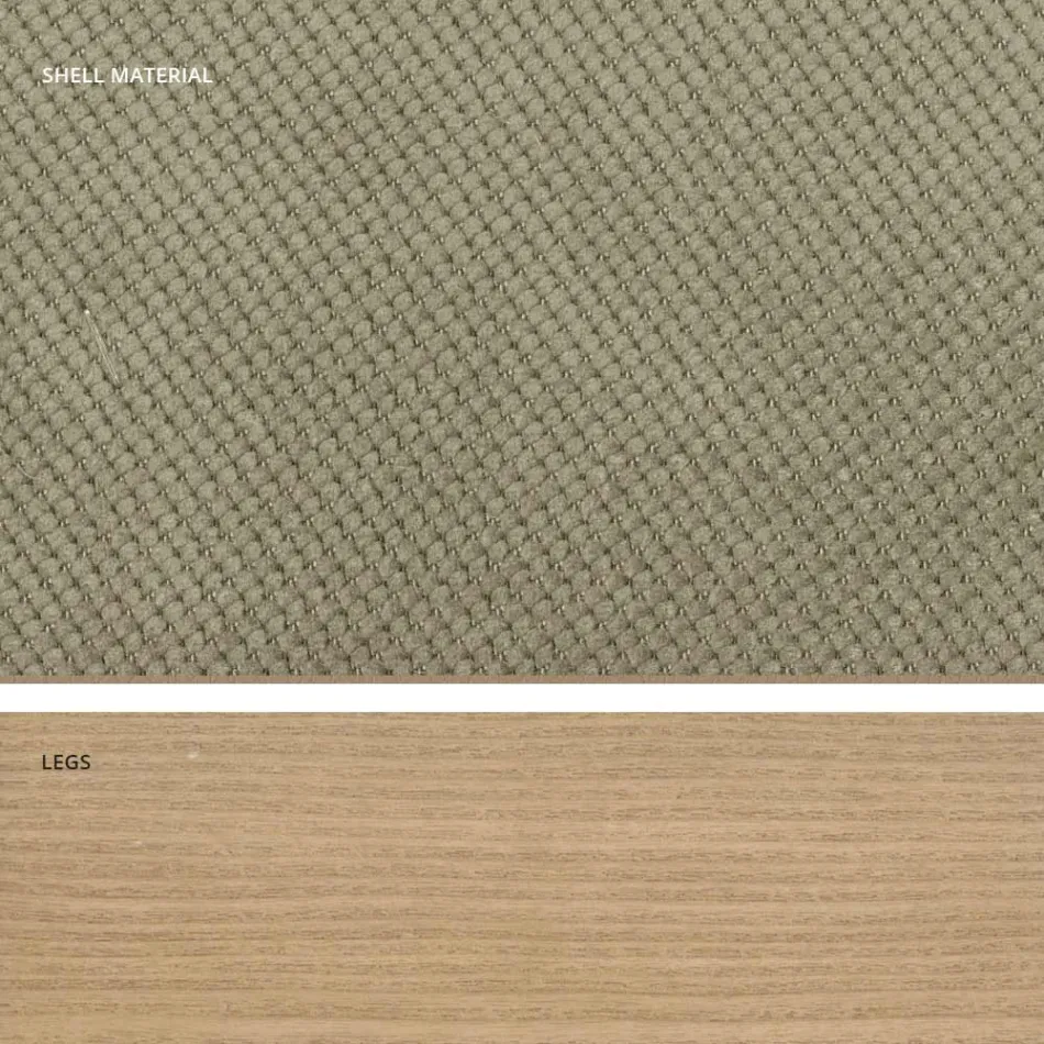 Design kitchen chair in wood and fabric made in Italy, Egizia Viadurini