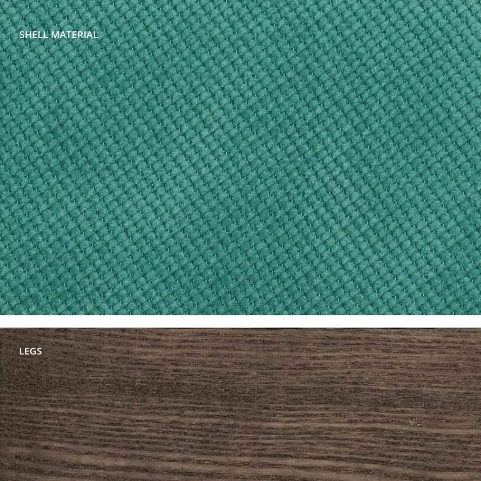 Design kitchen chair in wood and fabric made in Italy, Egizia Viadurini