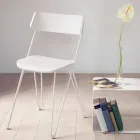 Handmade Kitchen Chair in Wood and Precious Steel Made in Italy - Granada Viadurini