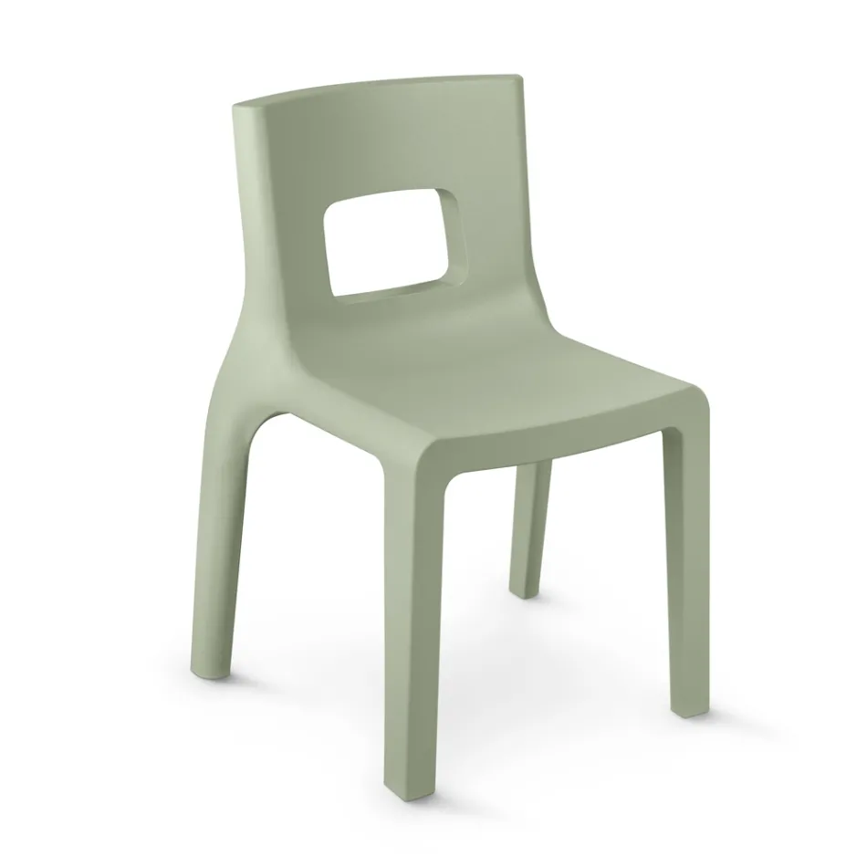 Stackable Kitchen Chair in Polyethylene Made in Italy 2 Pieces - Alassio Viadurini