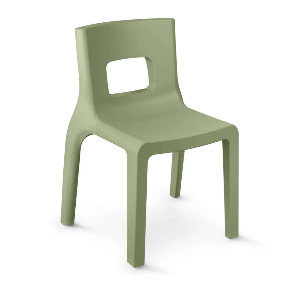 Stackable Kitchen Chair in Polyethylene Made in Italy 2 Pieces - Alassio Viadurini