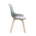 Kitchen Chair in Beech Wood and Polycarbonate Design 4 Pieces - Pisy Viadurini
