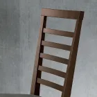 Kitchen Chair in Wood and Seat in Italian Design Fabric - Jeanine Viadurini