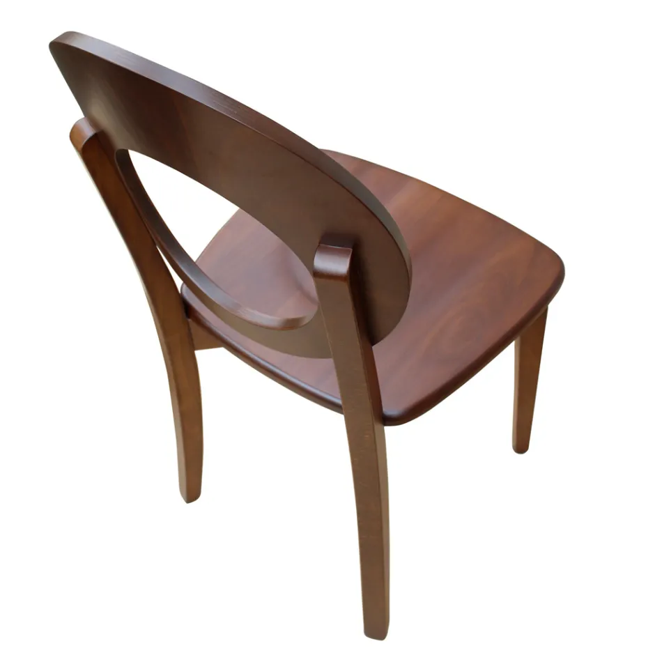 Italian Design Solid Beech Wood Kitchen Chair - Marrine Viadurini
