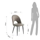 Kitchen Chair in Aged Effect Synthetic Leather 4 Pieces - Renetta Viadurini