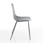 Polypropylene Kitchen Chair with Steel Legs 4 Pieces - Pinga Viadurini