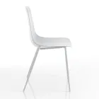 Polypropylene Kitchen Chair with Steel Legs 4 Pieces - Pinga Viadurini