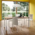 Kitchen Chair Entirely Upholstered in Eco-Leather Made in Italy, 2 Pieces - Maria Viadurini