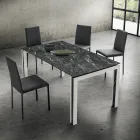 Fabric Upholstered Kitchen Chair Made in Italy, 2 Pieces - Mawi Viadurini