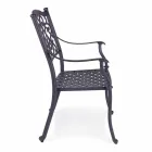 Stackable Outdoor Chair in White or Anthracite Aluminum, 4 Pieces - Ode Viadurini