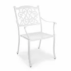 Stackable Outdoor Chair in White or Anthracite Aluminum, 4 Pieces - Ode Viadurini