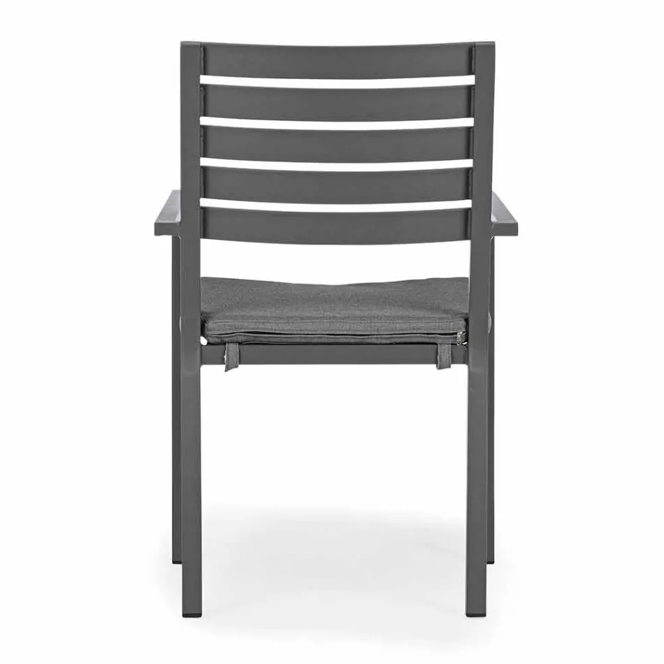 Homemotion Stackable Aluminum Outdoor Chair, 4 Pieces - Carina Viadurini