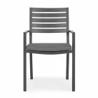 Homemotion Stackable Aluminum Outdoor Chair, 4 Pieces - Carina Viadurini