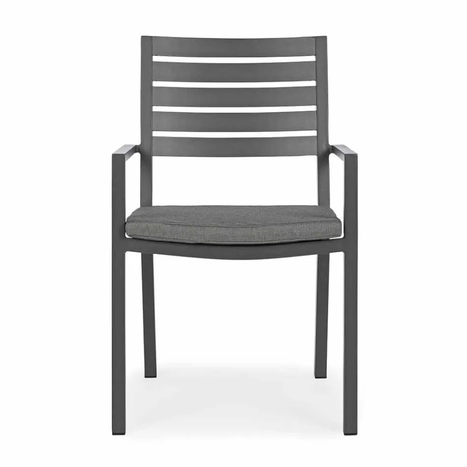 Homemotion Stackable Aluminum Outdoor Chair, 4 Pieces - Carina Viadurini
