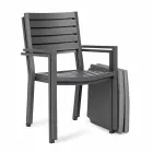 Homemotion Stackable Aluminum Outdoor Chair, 4 Pieces - Carina Viadurini