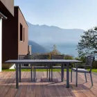 Homemotion Stackable Aluminum Outdoor Chair, 4 Pieces - Carina Viadurini