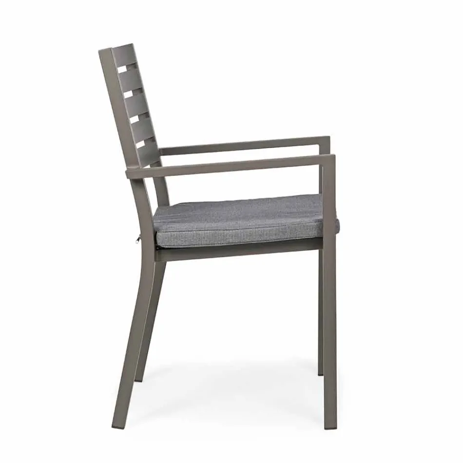 Homemotion Stackable Aluminum Outdoor Chair, 4 Pieces - Carina Viadurini