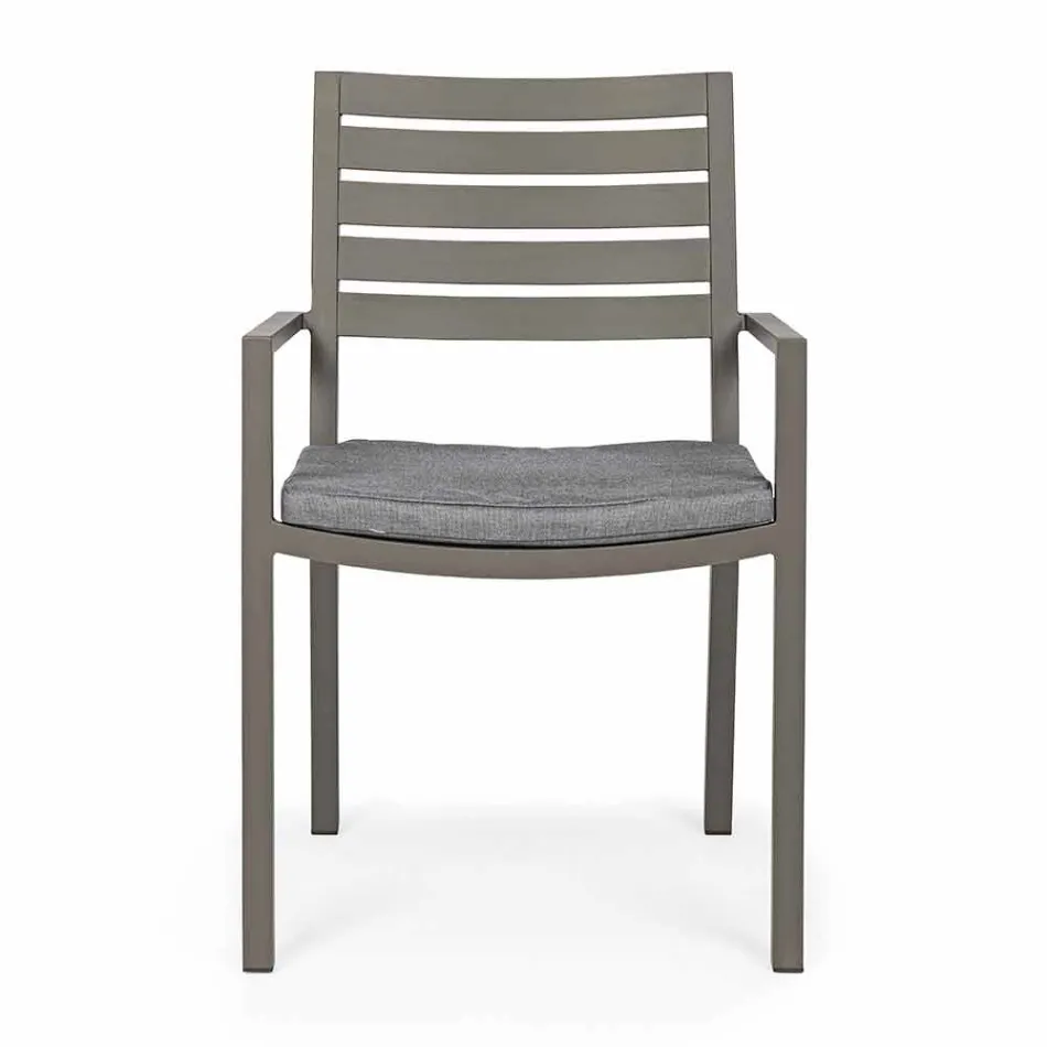 Homemotion Stackable Aluminum Outdoor Chair, 4 Pieces - Carina Viadurini