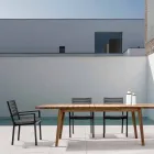 Homemotion Stackable Aluminum Outdoor Chair, 4 Pieces - Carina Viadurini