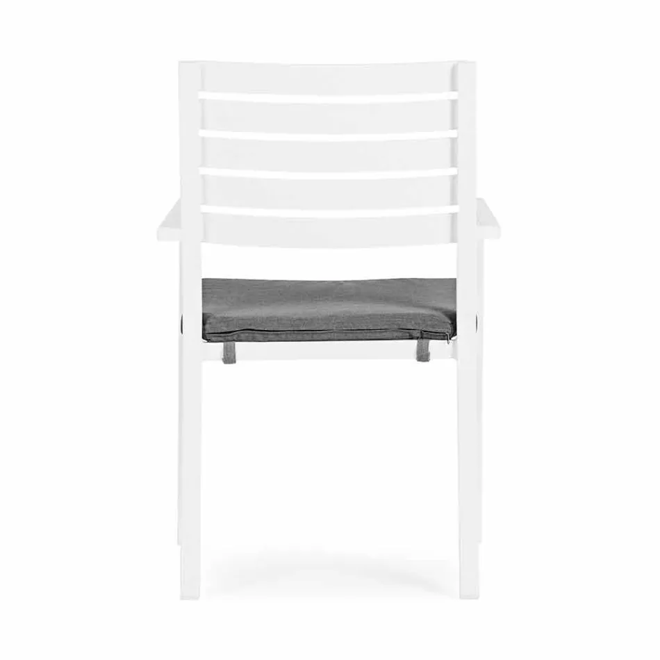 Homemotion Stackable Aluminum Outdoor Chair, 4 Pieces - Carina Viadurini